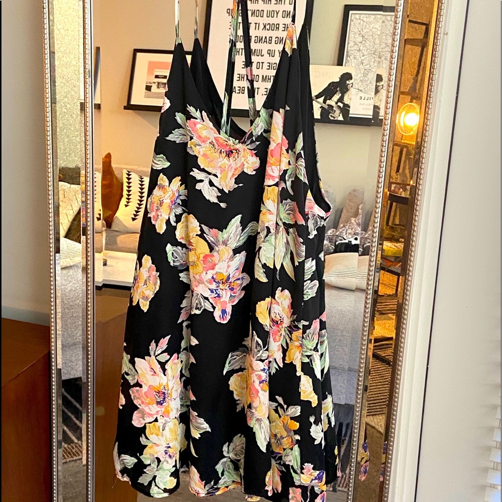 Mini dress with dramatic open back!